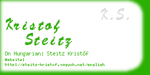 kristof steitz business card